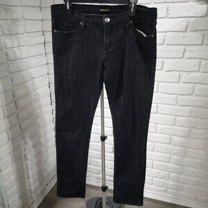 Request Ladies Size 10 Dark Wash Straight Narrower at Bottom Blue Jeans
